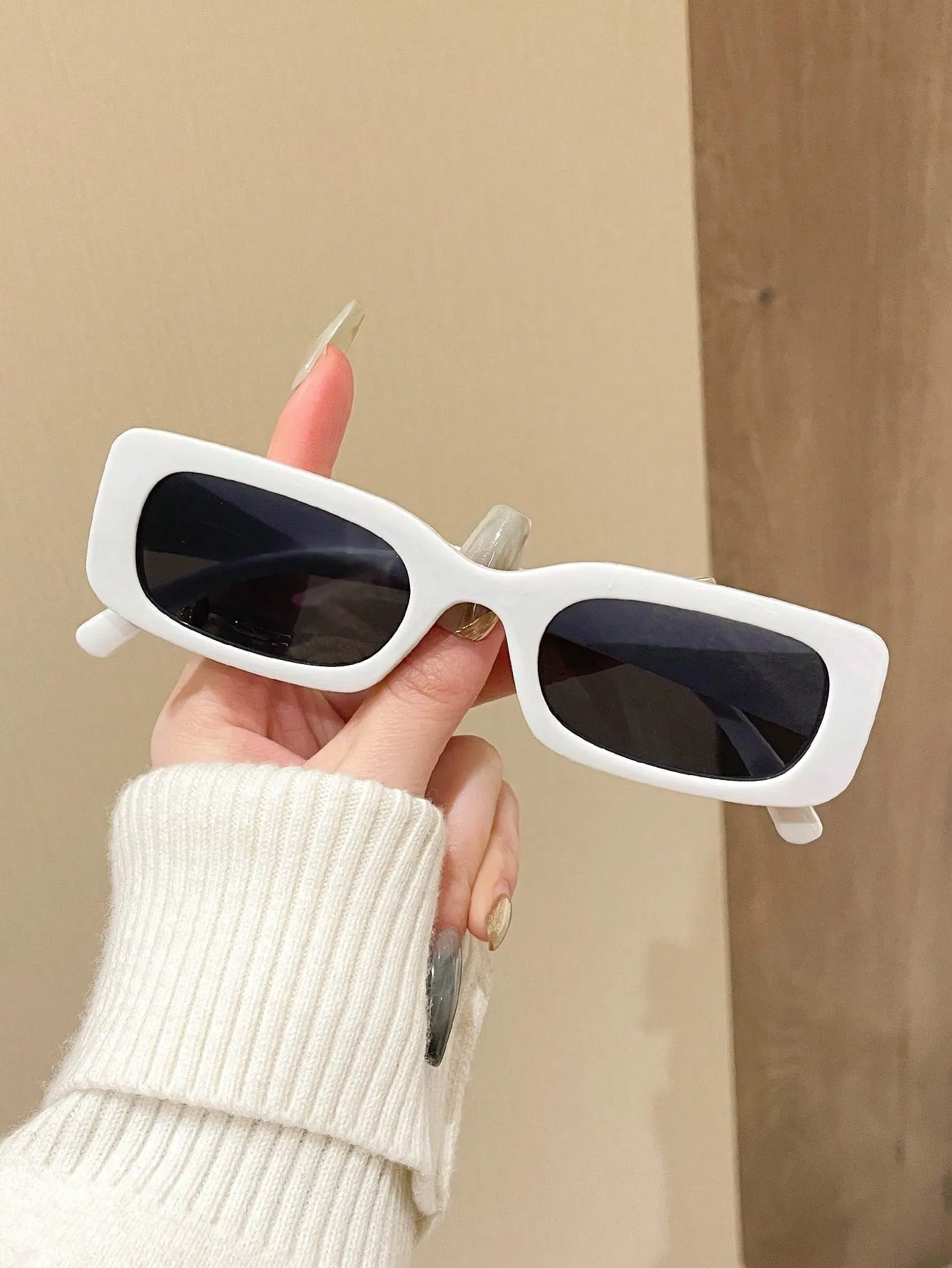 1pc Fashionable Y2K Retro Square Sunglasses, Cute Daily Sports Eyewear For Men And Women