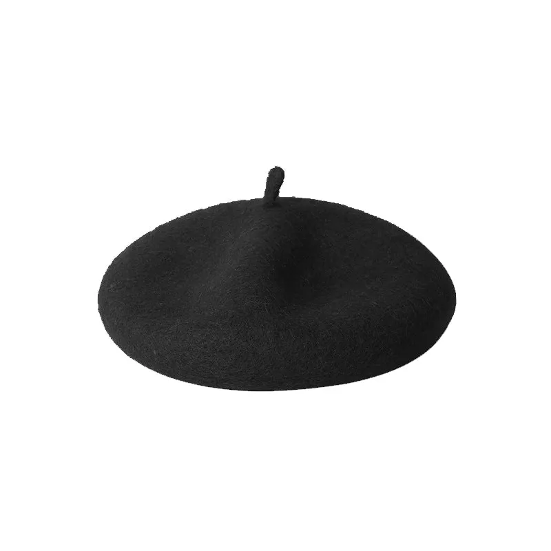 Adult wool beret - French beret - Artist hat - Woolen painter bud hat