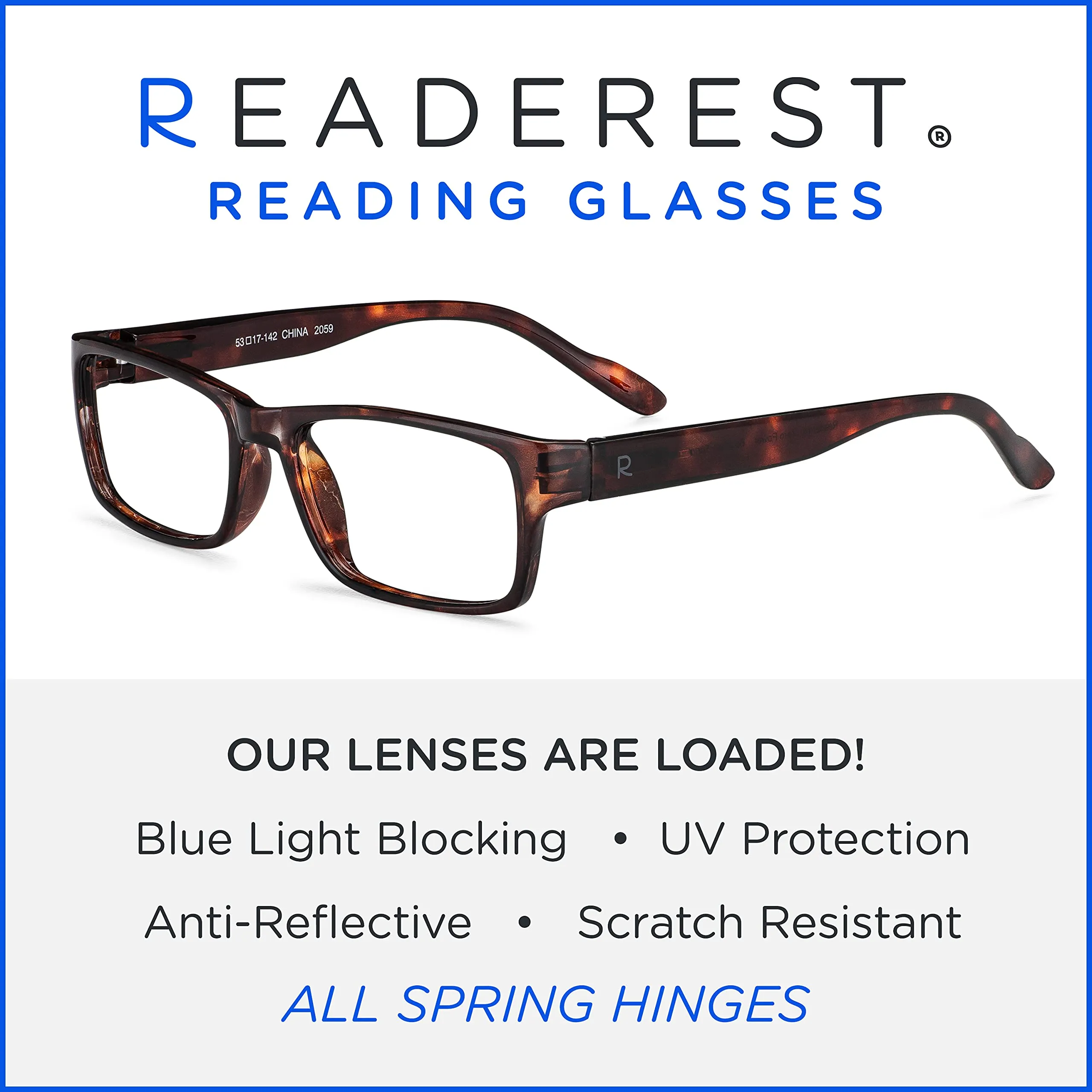 Blue-Light-Blocking-Reading-Glasses-Bourbon-Tortoise-3-50-Magnification Anti Glare