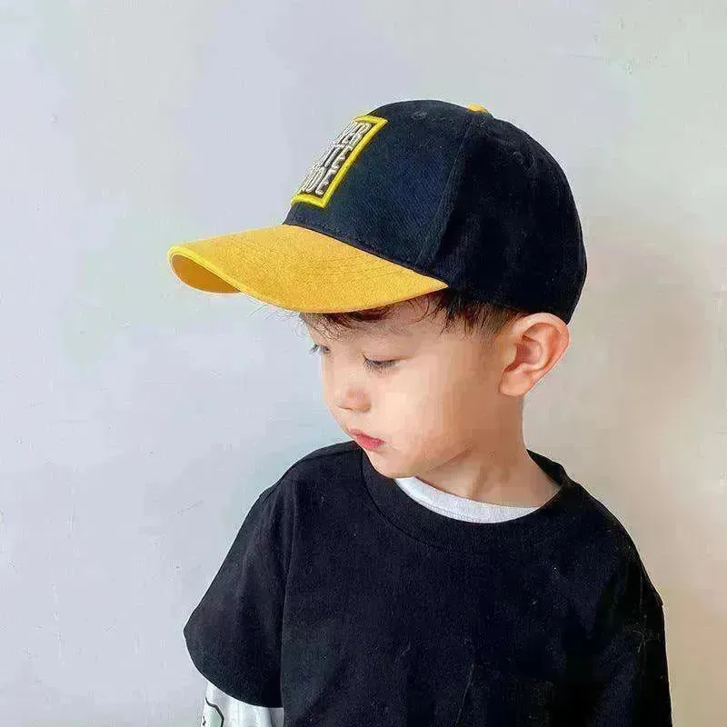 Boys And Girls Casual Color Matching Embroidery Caps