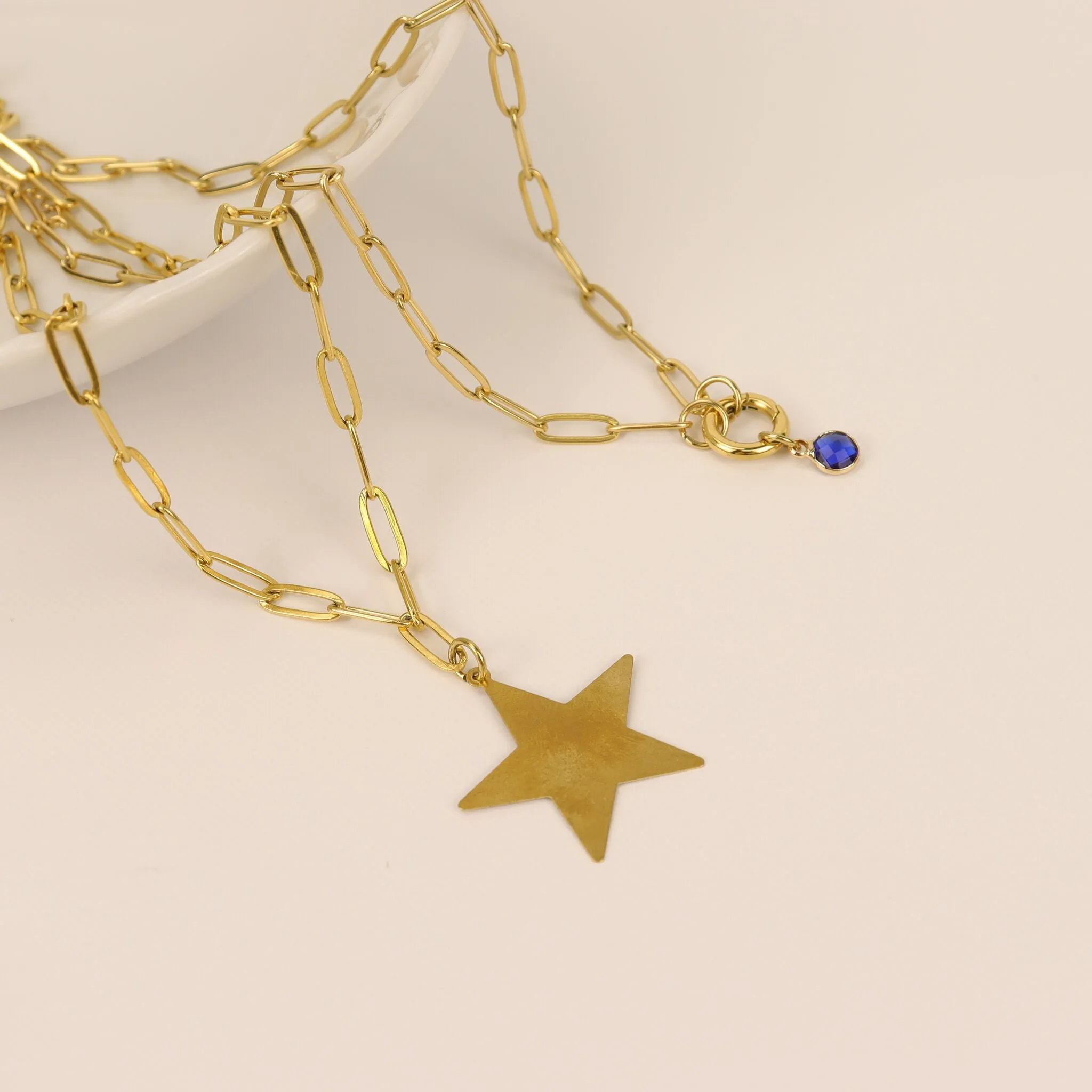 Brass Blank Star Pendant With Hole / SBB0211