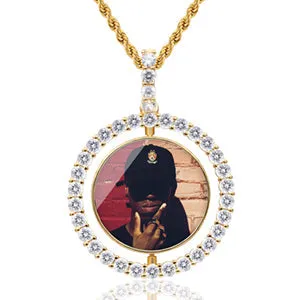 Double Sided Picture Pendant-Custom Medallion Necklace