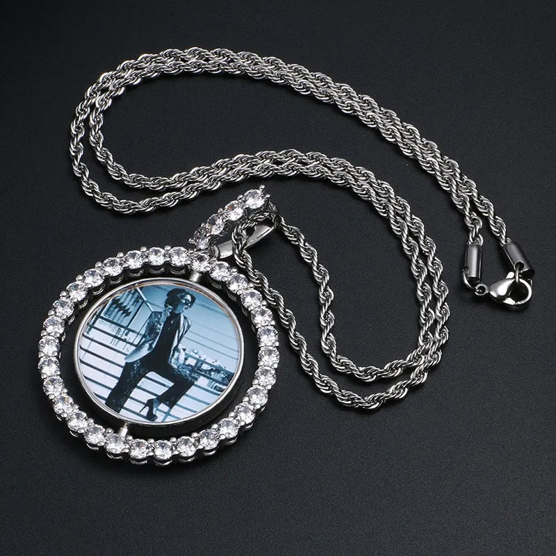 Double Sided Picture Pendant-Custom Medallion Necklace