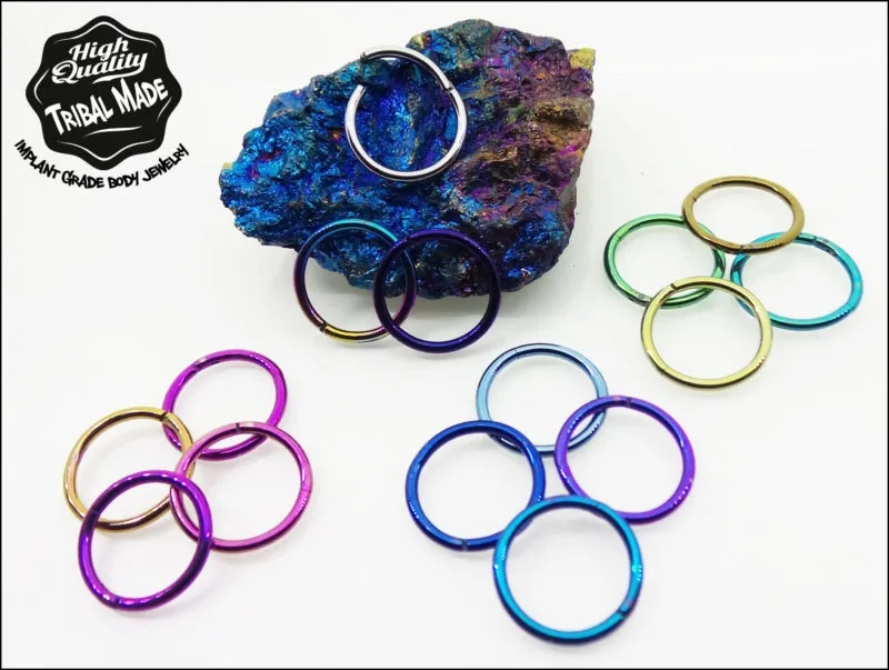 Grade 23 Titanium Jointed Segment Rings, easy to change jewelry.