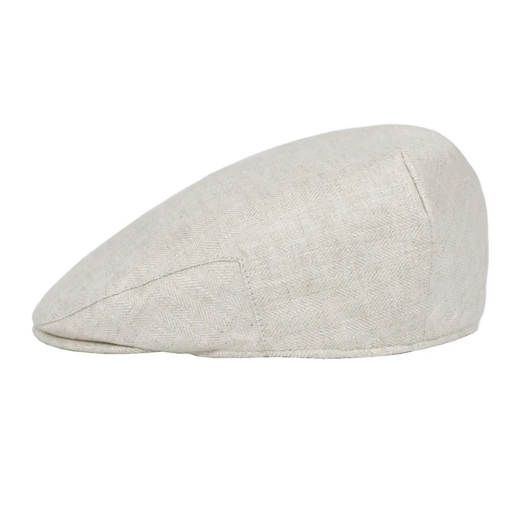 Herringbone Linen Ivy Cap