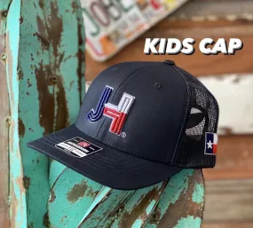 Kids Jobes Hats Trucker - All Black JH 3D Texas