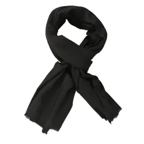 Metal Black Solid Woolen Stole