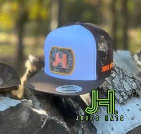 NEW 2022 Jobes Hats Trucker White/Brown Camo Neon Orange