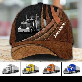 Personalized Truck Driver Cap 3D All Over Prints for Trucker, Gift for Dad Birthday, Father's Day Cap