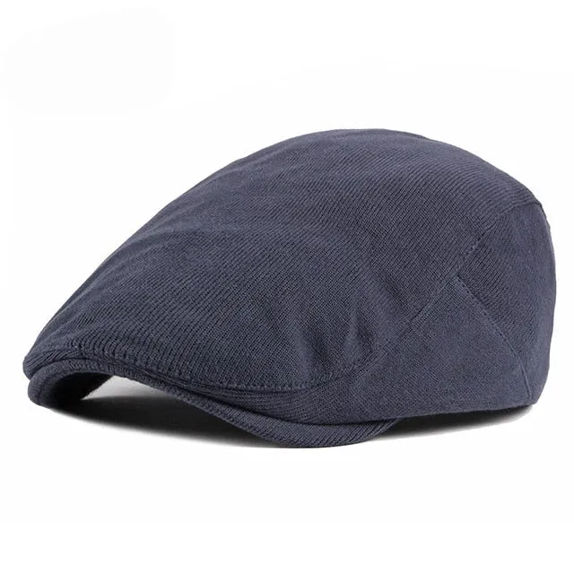 Spring Autumn Men Ladies Casual Fashion Women Beret Ivy Newsboy Solid Yellow Blue Peaked Flat Cap Duckbill Hat