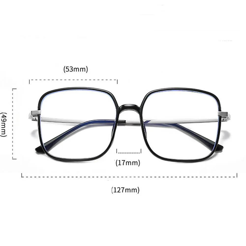 Star - Fashion Blue Light Blocking Computer Reading Gaming Glasses - Transparent Purple