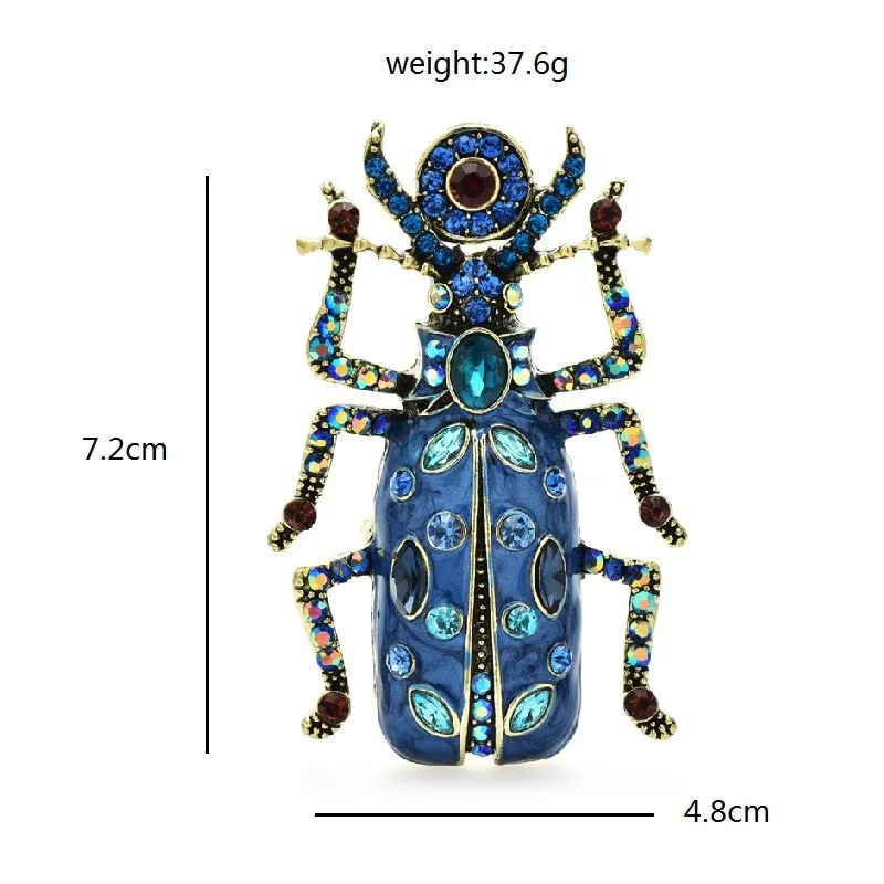 TEEK - Enamel Beetle Brooches