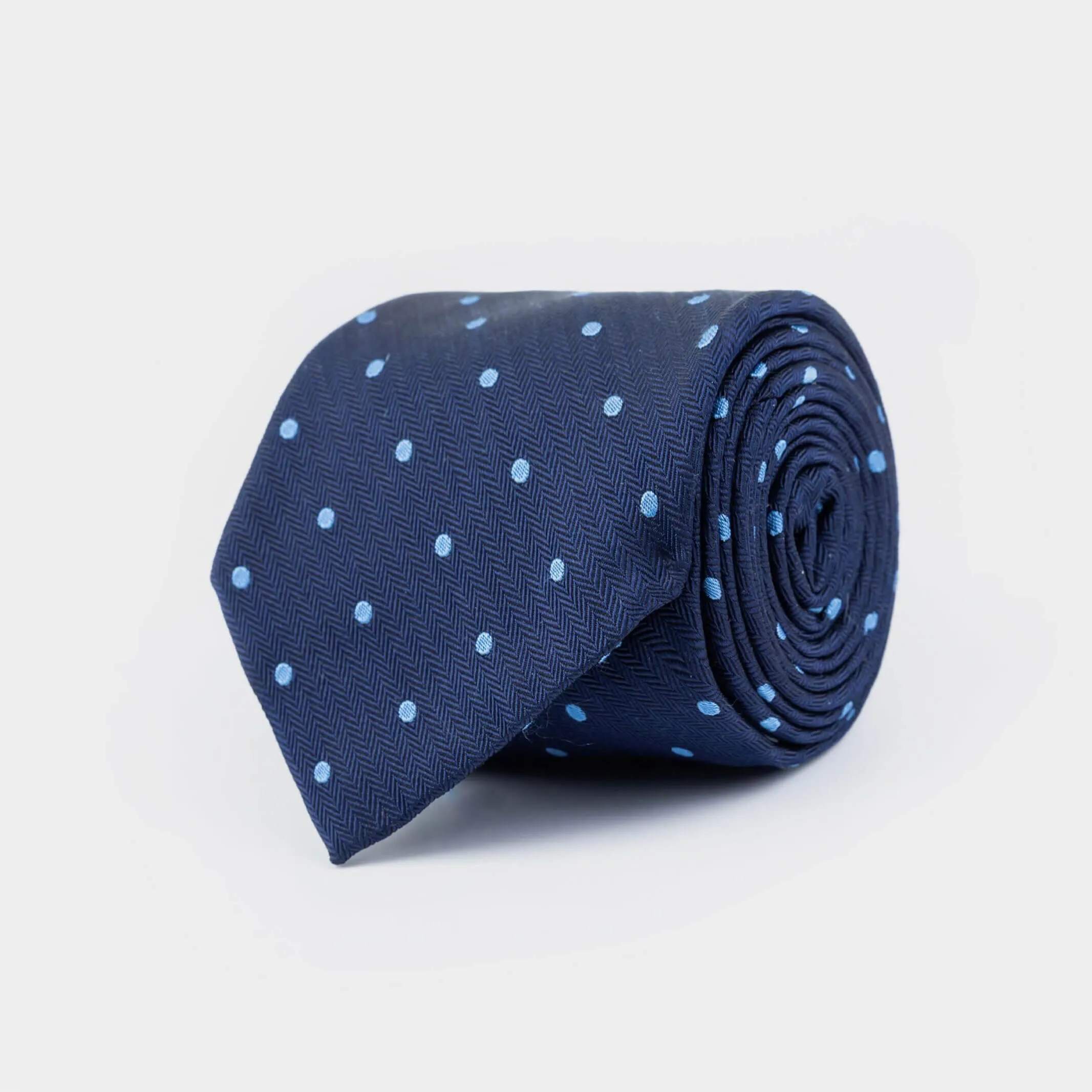 The Dark Blue Blaine Dot Tie