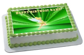 TINKER BELL - Edible Cake Topper OR Cupcake Topper, Decor