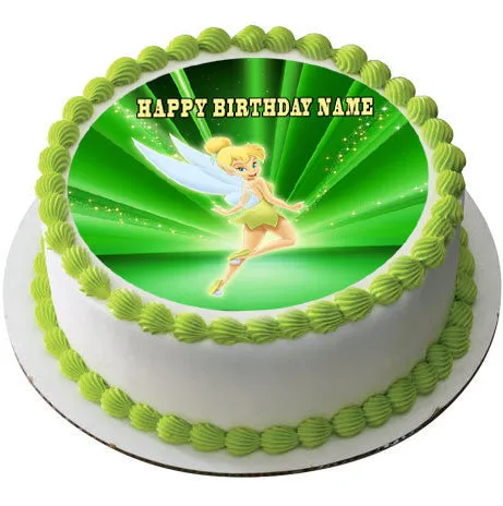 TINKER BELL - Edible Cake Topper OR Cupcake Topper, Decor