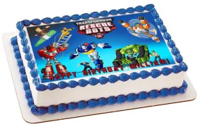 Transformers Rescue Bots (Nr1) - Edible Cake Topper OR Cupcake Topper,