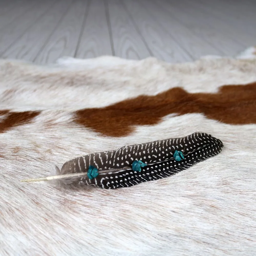 Turquoise Pheasant Hat Feather