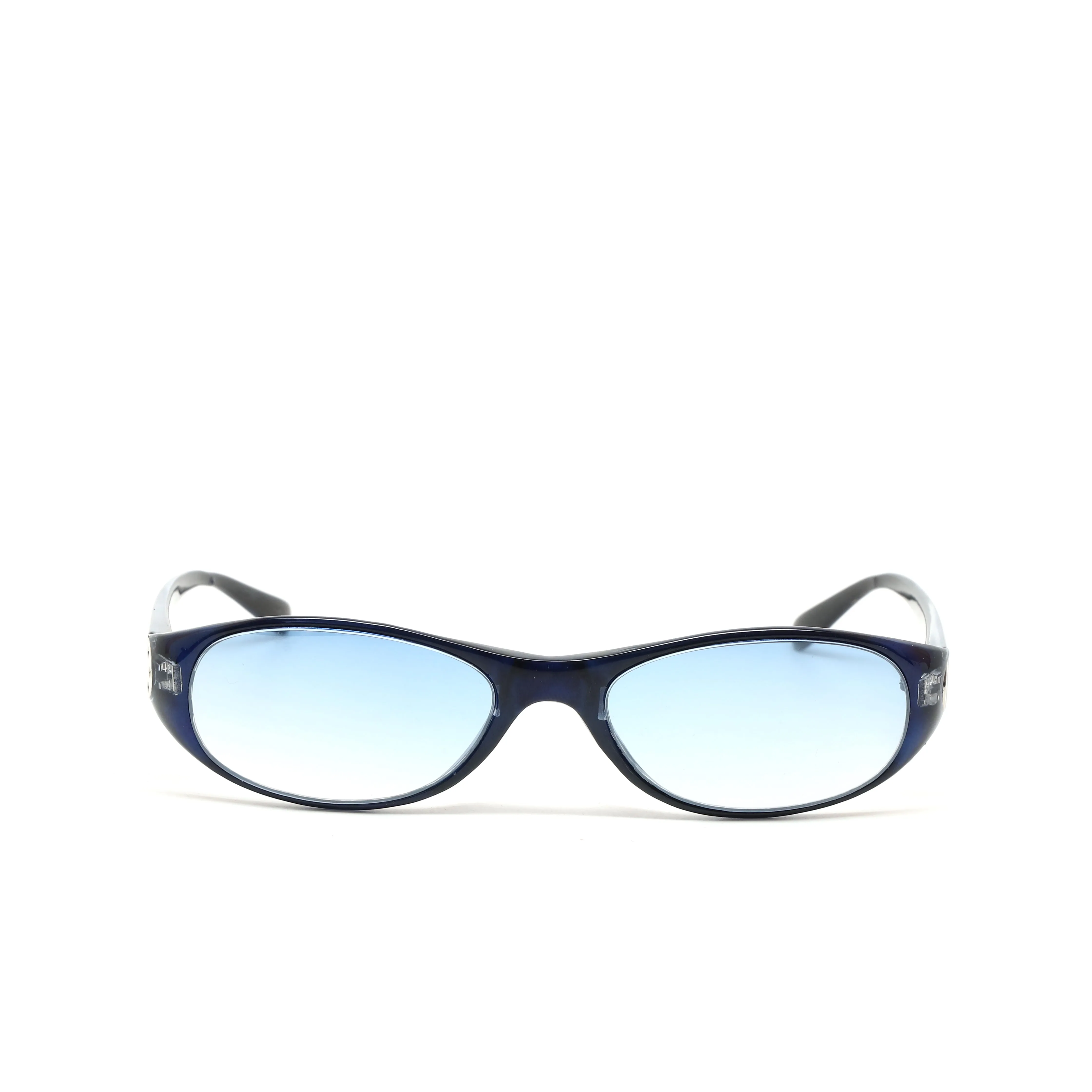 Vintage 90s Deadstock Nimbus Transparent Oval Sunglasses - Blue