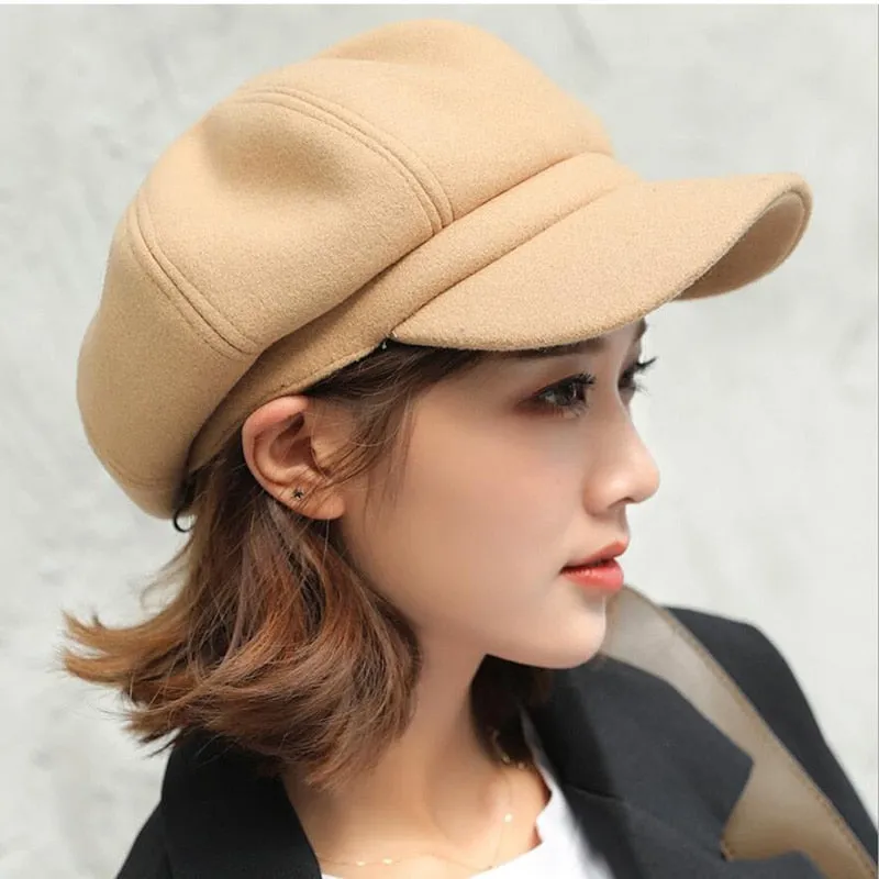 Wenkouban Newsboy Caps New Arrive Women Newsboy Gatsby Cap Octagonal Baker Peaked Beret Driving Hat Female Sunscreen Hats Painter Tour Cap