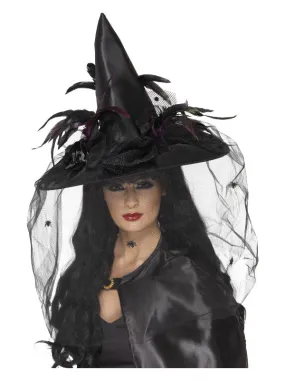 Witch Hat, Feathers & Netting